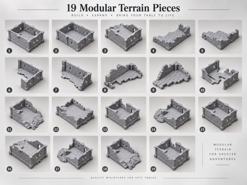 19 STL WG ruins — Escenografias — figura impresa en resina